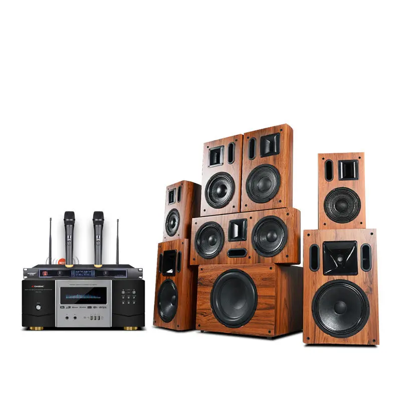 Wireless Wall Speaker  Wooden Classical  5.1-7.1 Home Theater Surround Sound System