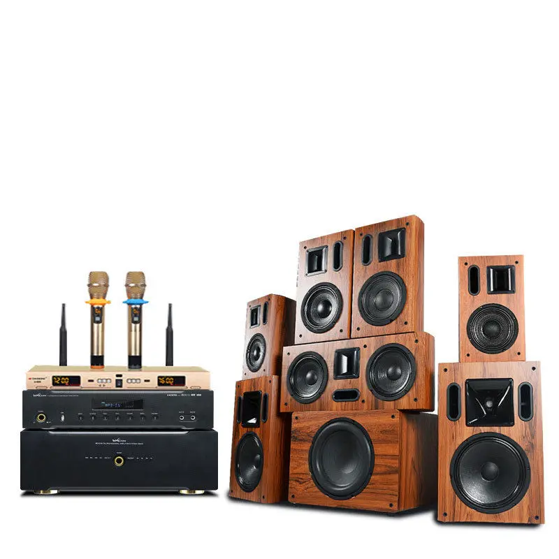 Wireless Wall Speaker  Wooden Classical  5.1-7.1 Home Theater Surround Sound System