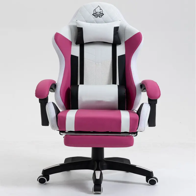 Office Chairs Swivel LED RGB Gaming Chair with Speakers Footrest and Massage