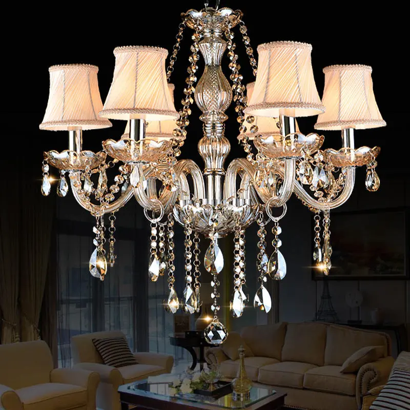 Modern champagne color crystal lights living room decoration luxury lights