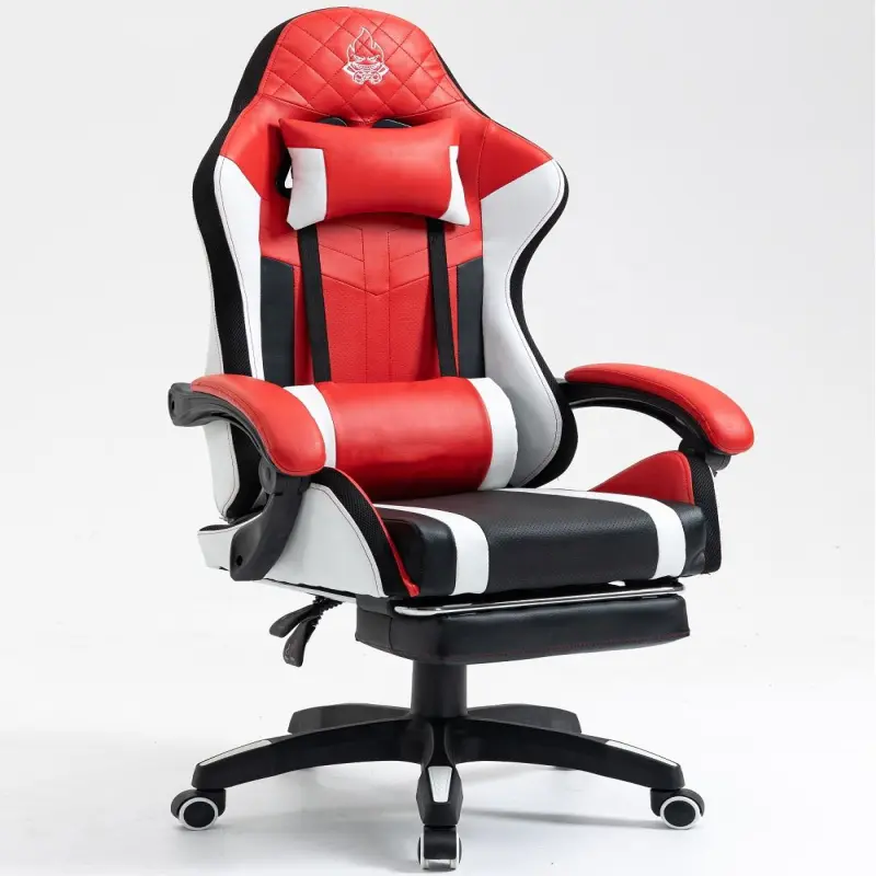 Office Chairs Swivel LED RGB Gaming Chair with Speakers Footrest and Massage