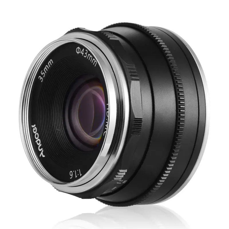 Andoer 35mm F1.6 Manual Focus Lens Large Aperture Compatible with Fujifilm Fuji Cameras