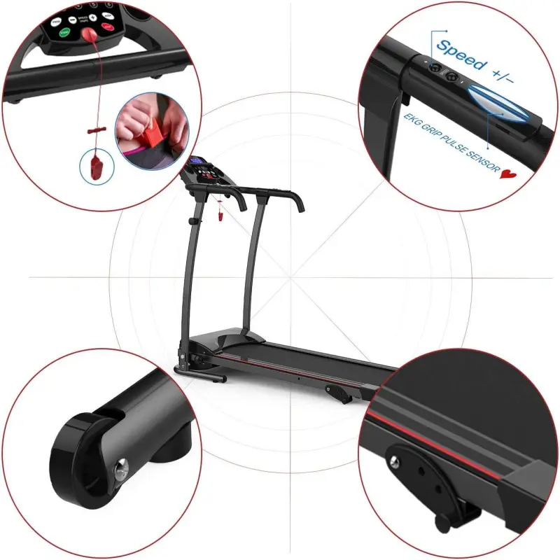 Desktop Electric Treadmill Equipped with LCD Display Foldable Walking Treadmill