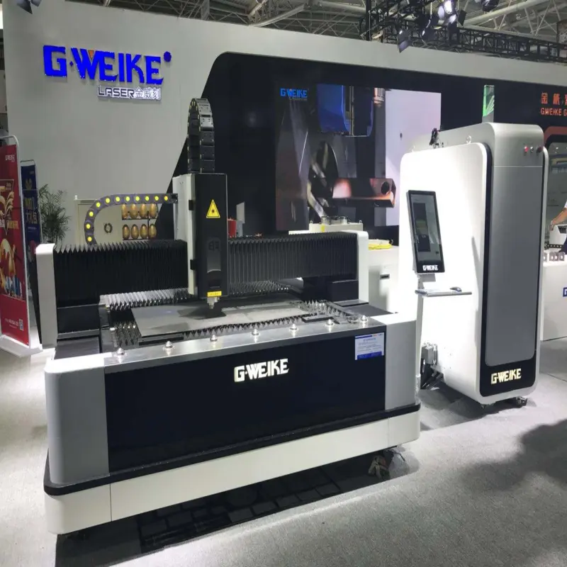 G-weike 2000w fiber 10mm stainless steel laser cutting machine