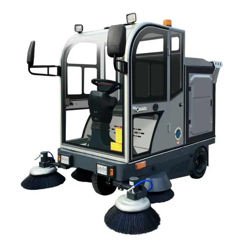 Industrial Electric All Closed Cab Floor Sweeper Driving Type Road Sweeper