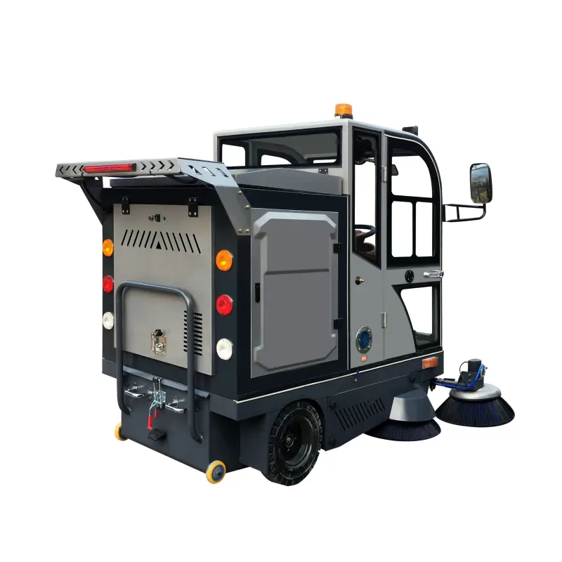 Industrial Electric All Closed Cab Floor Sweeper Driving Type Road Sweeper