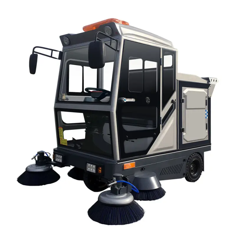 Industrial Electric All Closed Cab Floor Sweeper Driving Type Road Sweeper