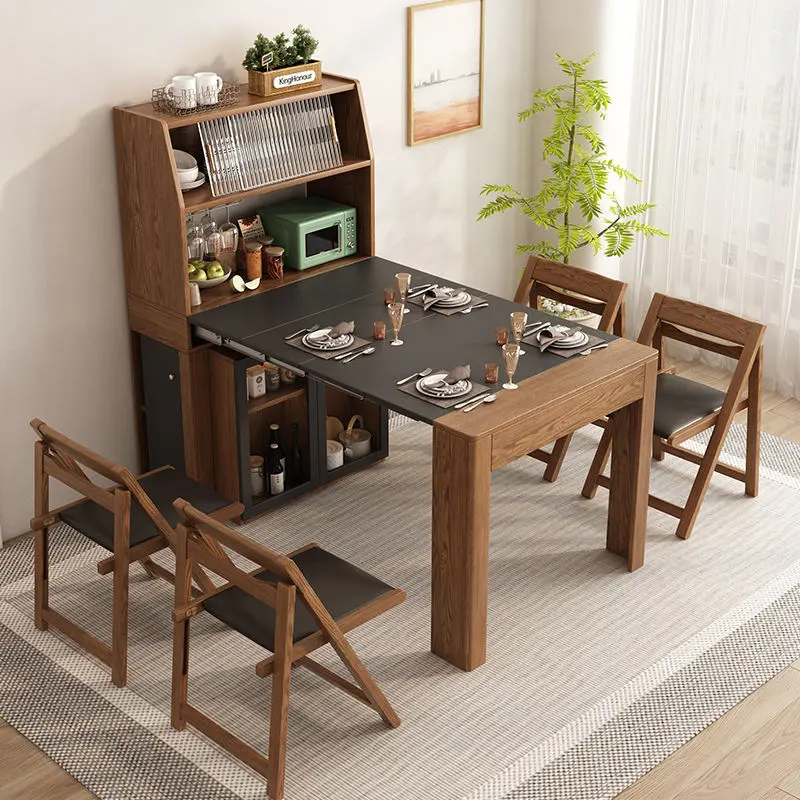 Modern Dinning Tables Multi-functional Extendable Tables Folding Wood Dining Table