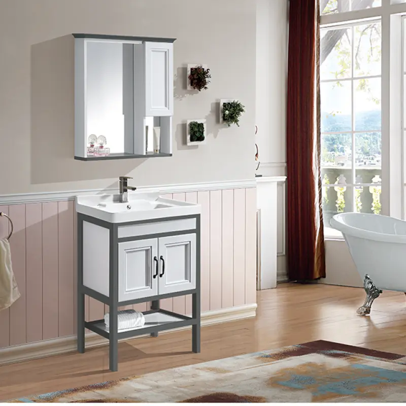 PVC Bathroom Dressing Table Simple Style Home Hotel Bathroom Storage Cabinet