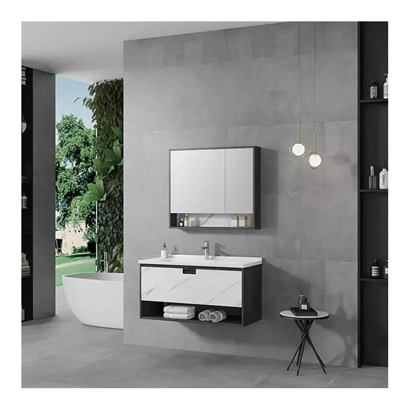 Minimalist Style Bathroom Mirror Cabinets Wall Mount Bathroom Vanity Cabinets With Storage Function