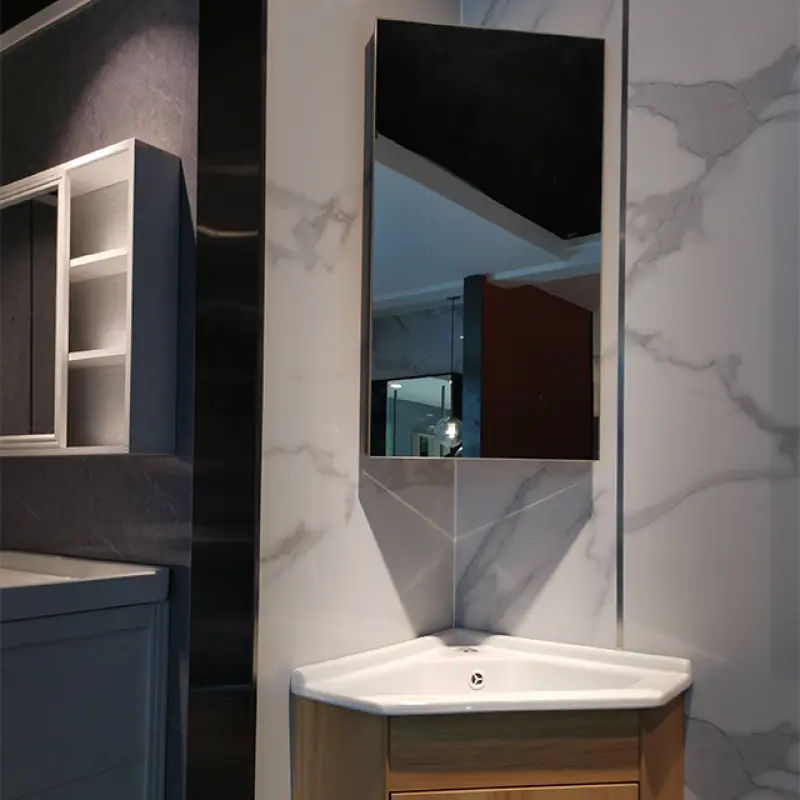 90 Degree Right Angle Bathroom Cabinet Space Saving Bathroom Vanity