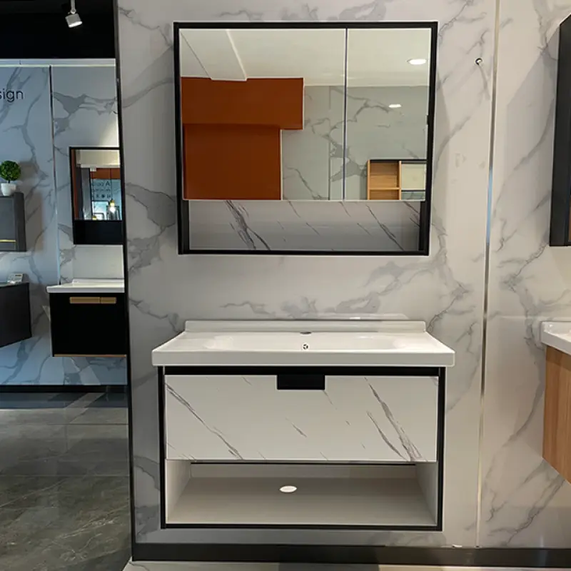 Minimalist Style Bathroom Mirror Cabinets Wall Mount Bathroom Vanity Cabinets With Storage Function