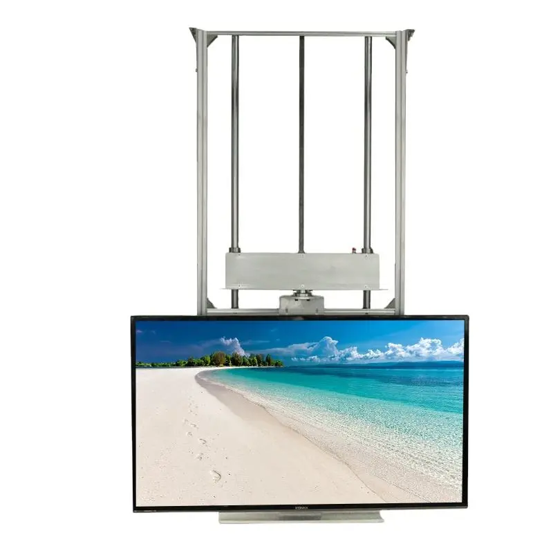 32-75inch 180  degree left and right rotation Height Adjustable Ceiling Drop down TV lift Motorized