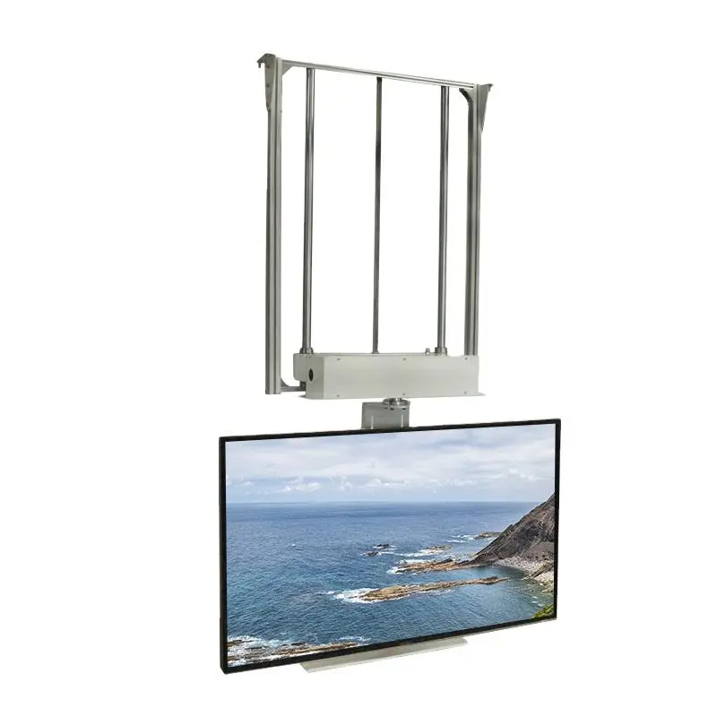 32-75inch 180  degree left and right rotation Height Adjustable Ceiling Drop down TV lift Motorized