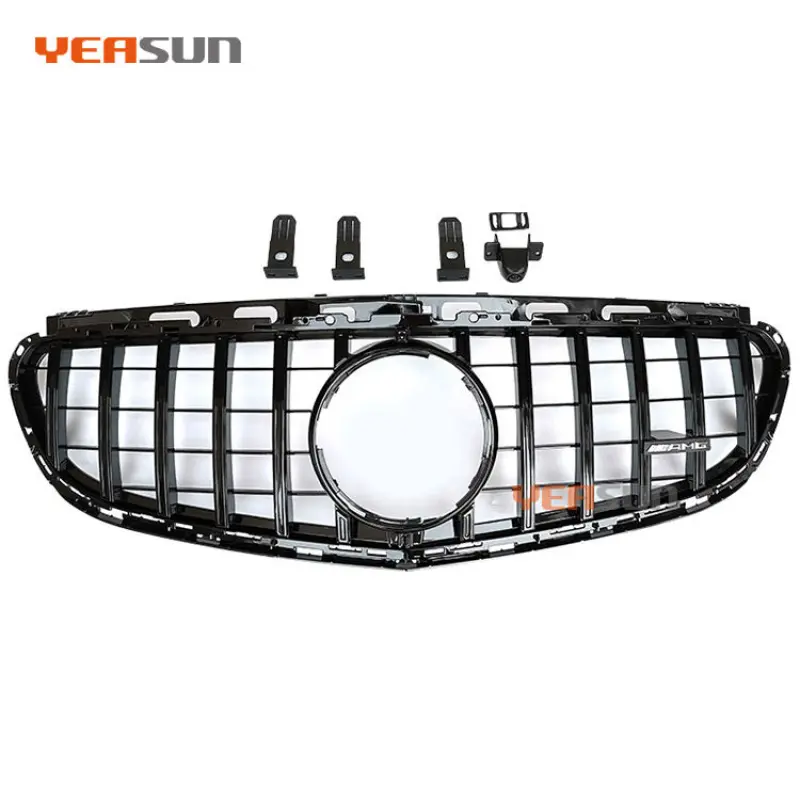 Hot Sale GTR Style Grille for Mercedes Benz W212 Black Silver Front Tuning Grill E Class 2014 2015