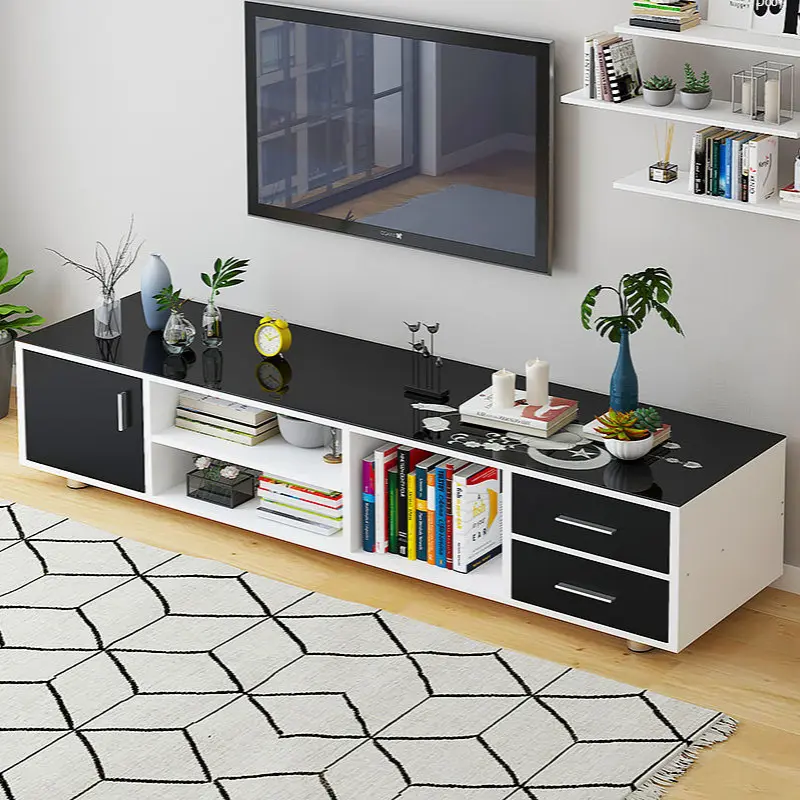 Modern minimalist living room bedroom TV stand, small apartment floor cabinet wall cabinet