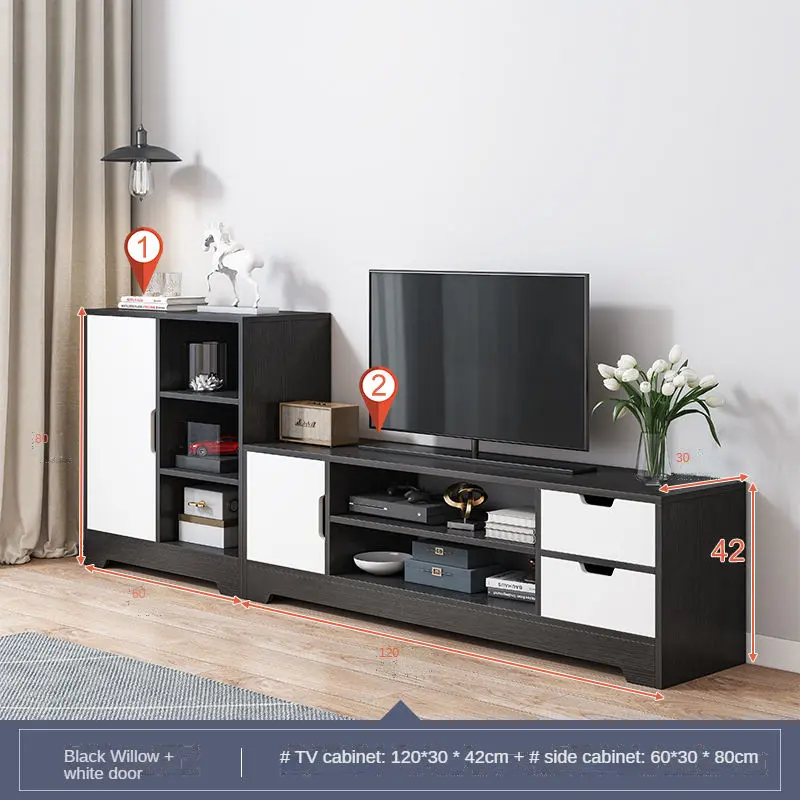 TV stand combination bedroom side cabinet modern minimalist plus height combination side cabinet