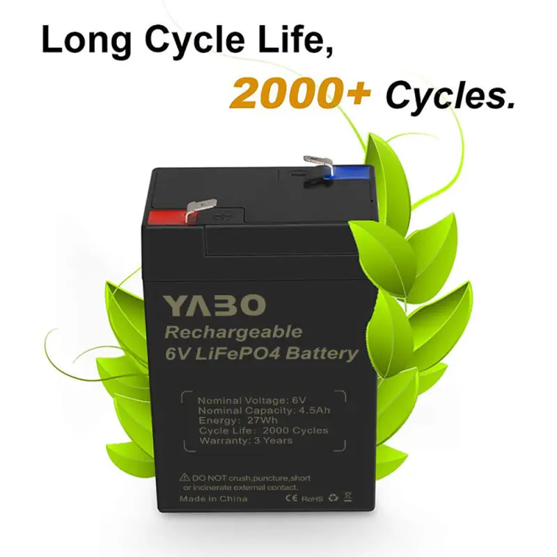 Factory Direct 6v 6ah Rechargeable Solar Energy Storage Battery