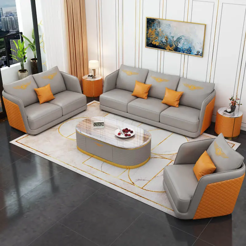 High Quality Living Room Leather Sofa Royal Sofa Set Italian Sofa Living Room Furniture
