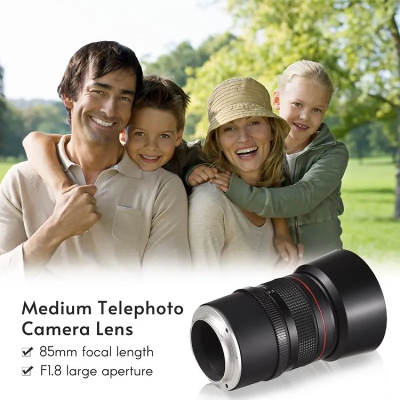 85mm F1.8 Telephoto Camera Lens Large Aperture Full Frame Portrait Cameras Lens Manual Focus For Sony E-Mount Cameras