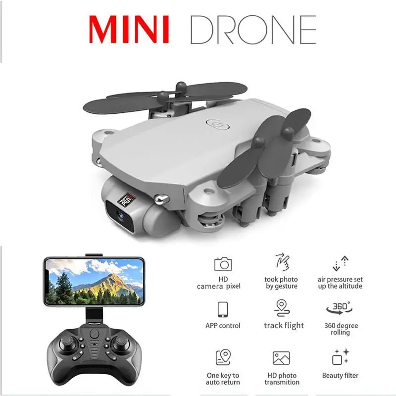 LS-MIN Mini Drone RC Quadcopter 4K Camera small aircraft drone kit with camera for Kids Adults