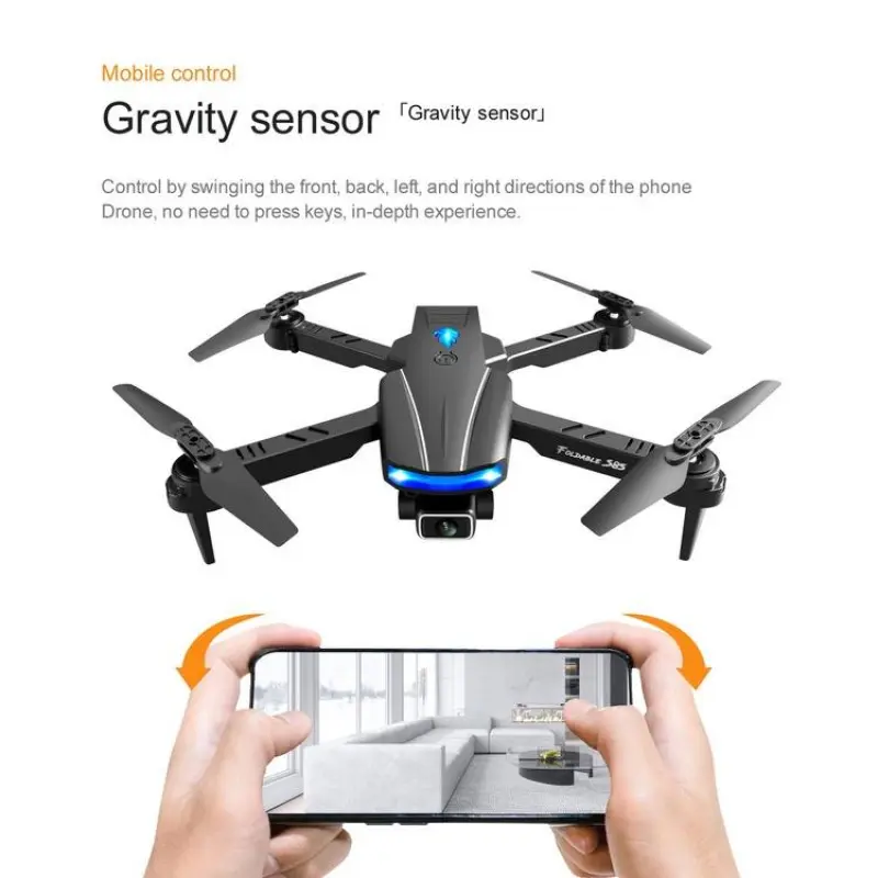 S85 RC Drone with Camera 4K Dual Camera RC Quadcopter with Function Obstacle Avoidance Trajectory Flight Gesture Control