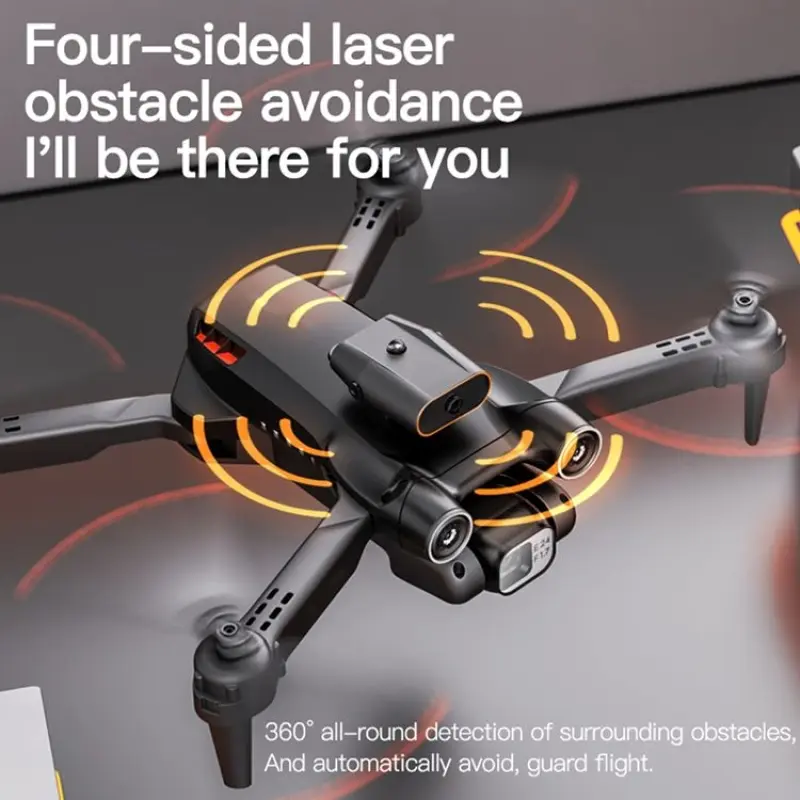 P12 RC Drone 4K Dual Camera Wifi Mini Folding Quadcopter Toy with Obstacle avoidance function for Kids