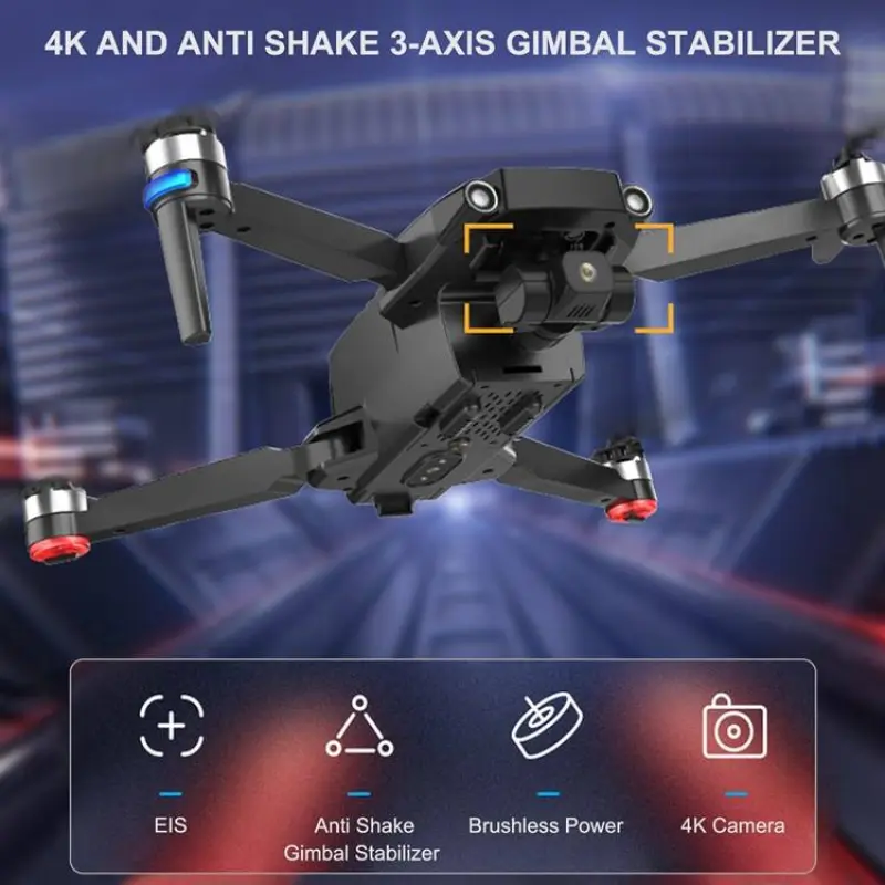 2022 Newest S806 PRO GPS Drone RC Aircraft 5G Wifi Dron 3-axis Gimbal Brushless Quadcopter Professional 4K Drone with Camera