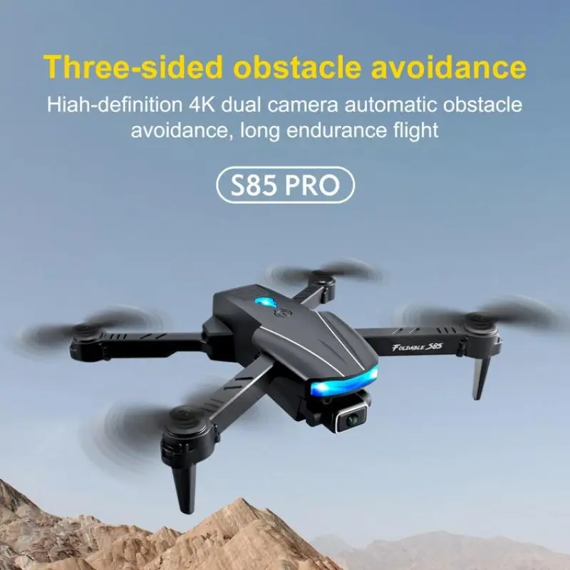 S85 RC Drone with Camera 4K Dual Camera RC Quadcopter with Function Obstacle Avoidance Trajectory Flight Gesture Control