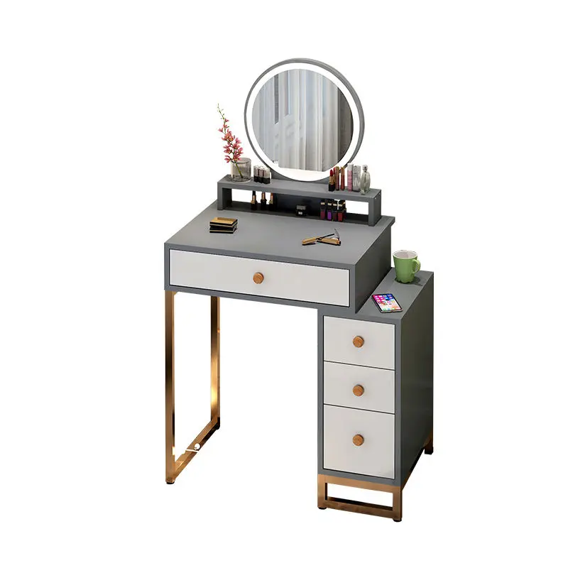 Simple modern mdf multifunctional vanity dressing table with led light bedroom