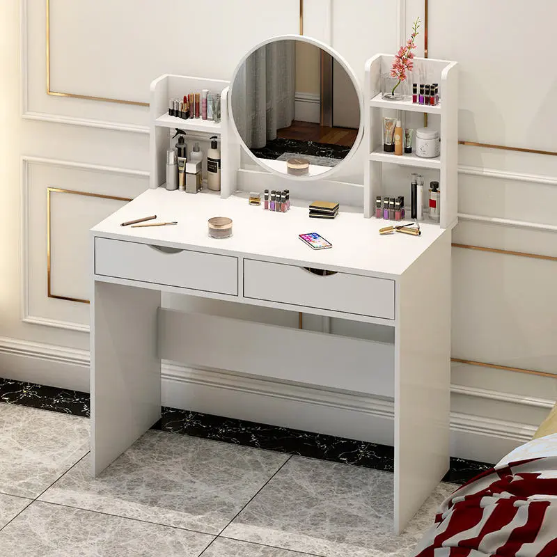 Nordic Dressing Mirror Table for Bedroom Mirror Cabinet Vanity Table Led Light