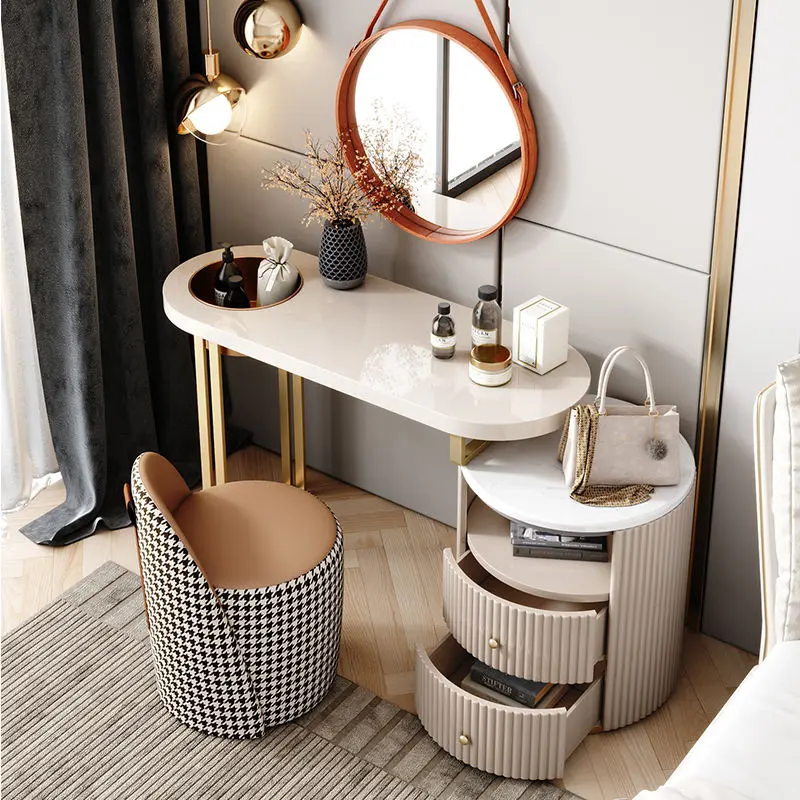 Furniture MDF Top Storage  Mirror Makeup Modern Vanity Dressing Dresser Table