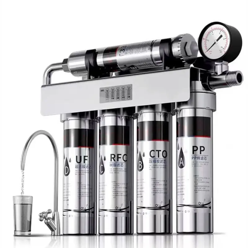 90L H Stainless Steel filter system Activated Carbon Water Filter 5 Stages UF water purifier
