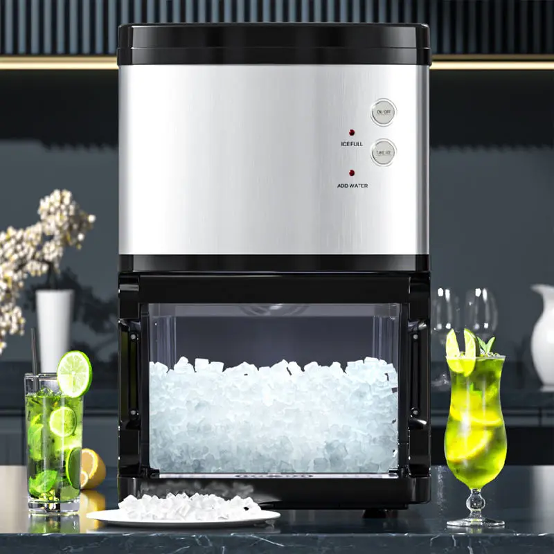Best Selling Household Bar Portable Chewable Ice Machine Automatic Dispensing Commercial Ice Maker