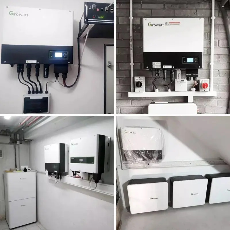 Growatt 1.5kw to 11kw hybrid photovoltaic system with batteries