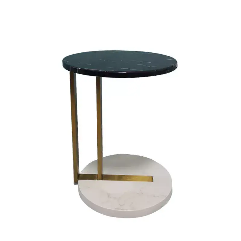 Modern Round Metal Stainless steel Frame Marble Top Coffee Table Side Table for Living room Bedroom