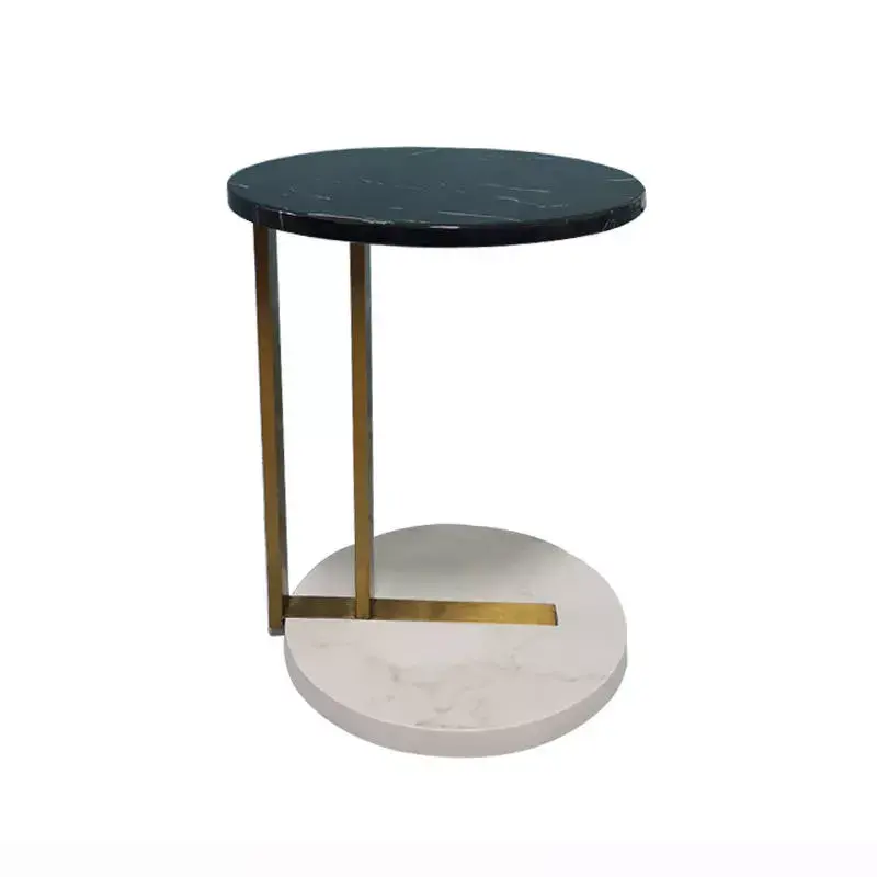 Modern Round Metal Stainless steel Frame Marble Top Coffee Table Side Table for Living room Bedroom