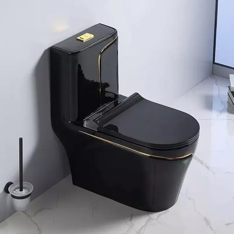 Modern Luxury Super Swirling Ceramic Bidet Siphonic One Piece Bathroom Toilet Bowl