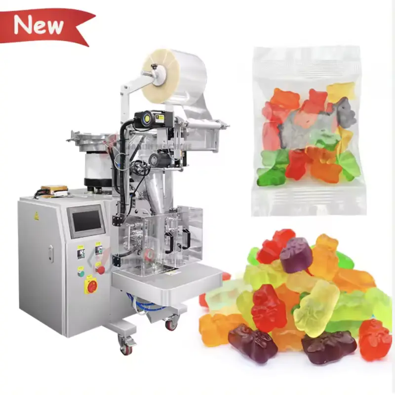 Small soft bear gummy candy counting packing packaging machine