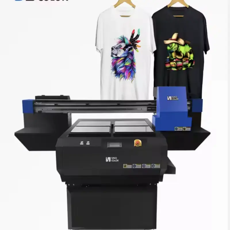 Color A1 dual i1600 heads 2400dp wide format white ink garment t-shirt dtg printer printing machine