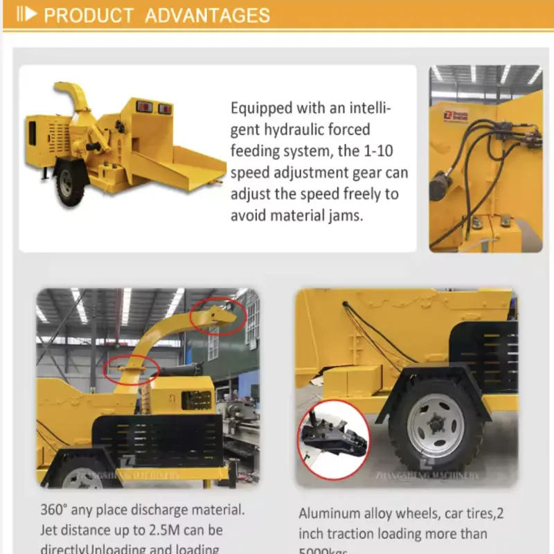 Agricultural Self Feeding Hydraulic Forestry machinery