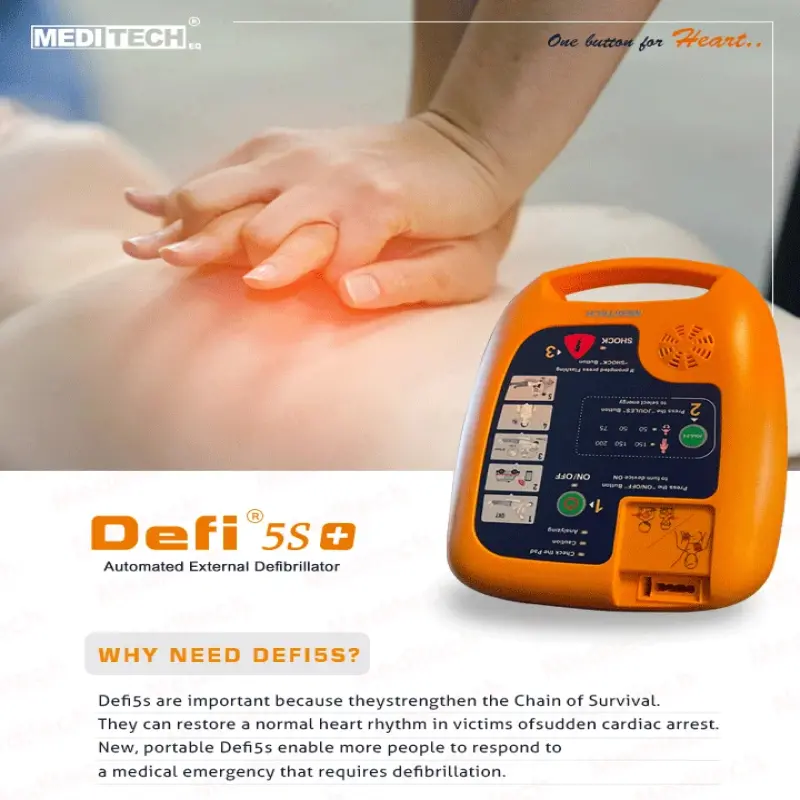 Portable Automatic AED Defibrillator Monitor External First Aid AED