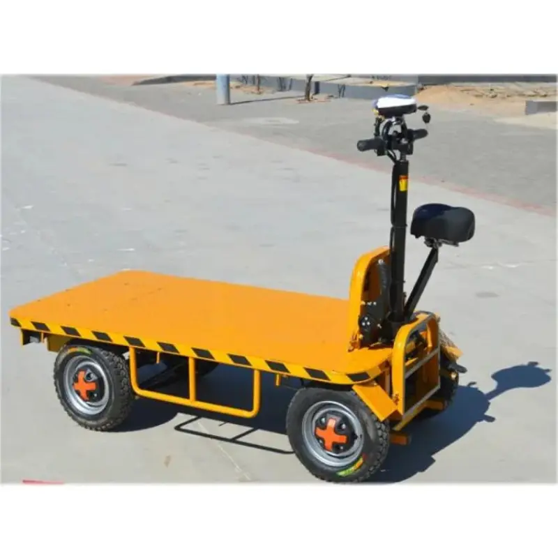 Logistics Electric Flat Car Electric Flat Trolley With Seat For Cargo Carrier  transport