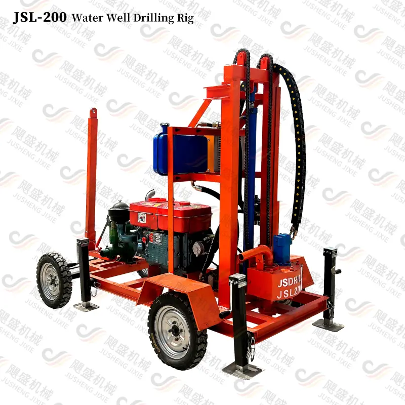 Diesel water well drilling rig 30m 50m 100m 150m 200m mine drilling rig