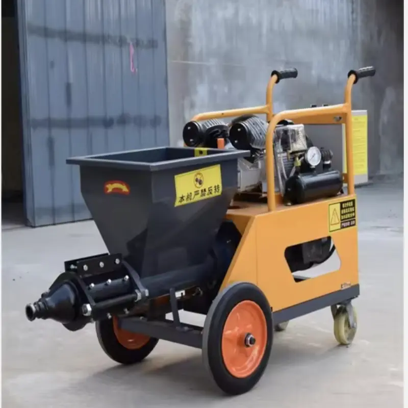 Small Slurry Pump Spraying With Mixer Hopper Machine Cement Concrete Mortar Spray