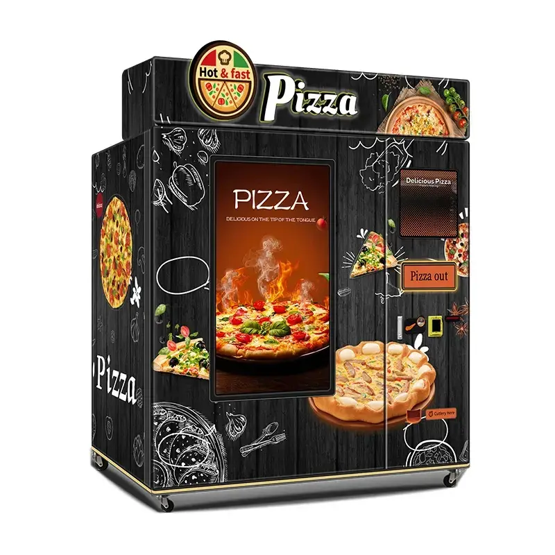 Outdoor Commercial Automatic Pizza Making Vending Machine Self Service Smart Touch Screen Fast Food Machine