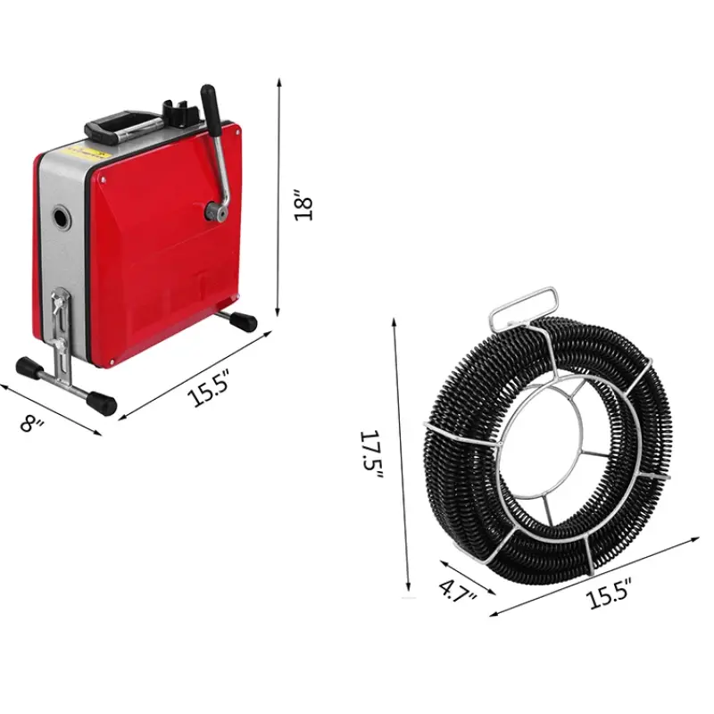 Custom Made Electric Snake Pipe Drain Cleaning Machine