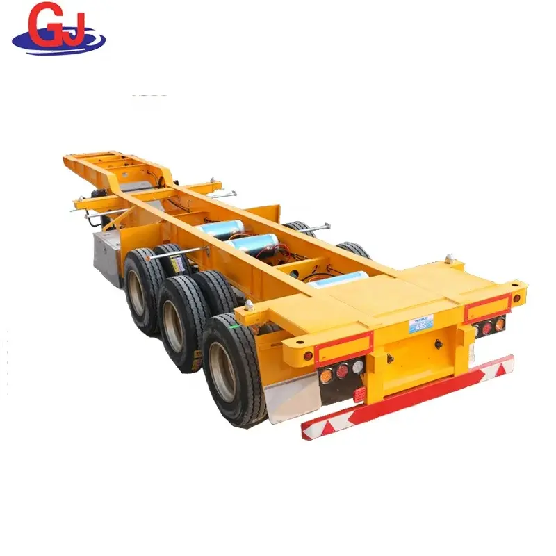 3Axles 20ft 40ft Frame Shipping Chassis Skeletal Skeleton Semi Trailer 40ft Container trailer