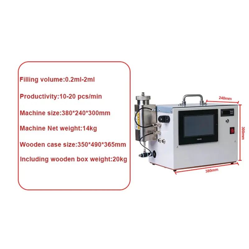 Semi-Automatic Thick Oil Heating Disposable Filling Machine