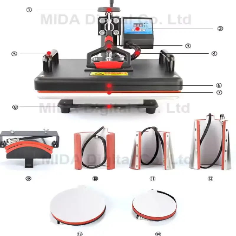 Sublimation Machine 8 in 1 Combo Heat Transfer